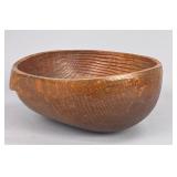 Hand-Carved Wooden Mixing Bowl