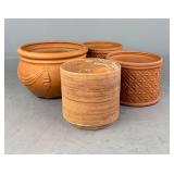 Group of Four Terracotta Planters
