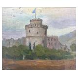Oil Painting of The White Tower of Thessaloniki