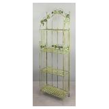 Painted Metal Baker's Rack with Grapevine Motifs