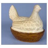 English Moira Pottery Hen on Nest Casserole Dish