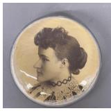 Victorian Glass Portrait Paperweight
