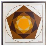 Letterman Mid Century Modern Abstract Painting