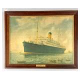 Cunard S.S. Franconia Advertising Print