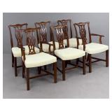 6 Hickory Chair Co Chippendale Style Dining Chairs