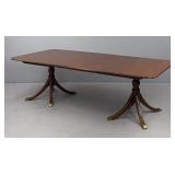 George III Style Banded Mahogany Dining Table