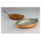 Copral (PRT) Tinned Copper Gratin Dish & Skillet