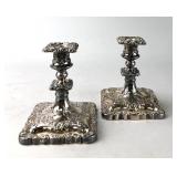 PR of Belle ï¿½poque Style Silverplated Candlesticks