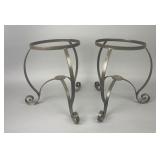 Pair of Wrought Iron Style Plant Stands