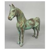 Patinated Bronze Horse Sculpture Figure 10'