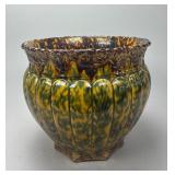 Large Majolica Style Decorative Green Jardinï¿½re