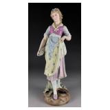 Antique Victorian German Bisque Statue 24' (H)
