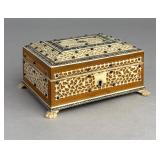 Anglo-Indian Vizagapatam Bone & Sandalwood Casket