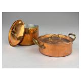 2 Centuria Baumlin Copper Stock and Stew Pots