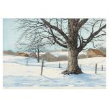 Carol Collette (CA/AM b.1945) Etching First Snow
