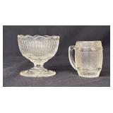 Antique Pressed Toy Glass Bowl & Mug