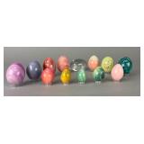 Decorative Eggs Group: Marble, Crystal, Floral
