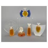 Lalique Mini Glass Perfume Bottles Collection