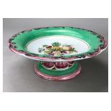 Antique 19th C. European Glazed Earthenware Tazza
