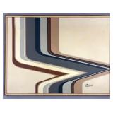 Letterman Mid Century Modern Abstract Painting