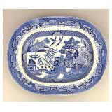 Late 19th Century Blue Willow Transferware Platter