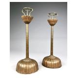 Meiji Period Japanese Shokudai Candlesticks