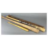 4 Vintage Baseball Bats: Al Kaline, Detroit Tigers