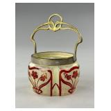 Bohemian Art Nouveau Biscuit Jar 1890s