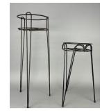 2 Metal Plant Stands with Black Finish