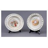 2 D.E. McNicol Ohio Children's ABC Plates Holdfast