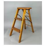 Vintage Carpenter's Folding Step Ladder Stool
