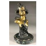 After E. Villanis (FR,1858-1914) Art Nouveau Bust