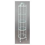 1960s Painted Wrought Iron Style Round Etagere