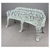 Painted Grape & Leaf Cast Iron Bench 78-1/2' (W)