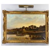 1898 T. Gordon English Landscape Oil Painting