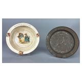 Two Antique Children's Plates