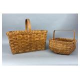 Woven Basket Duo: Tall Market & Oval Market Styles