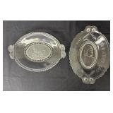 2 EAPG Bread Platters Gillinder & Adams