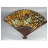 Chinese Export Folding Fan with Swan Design