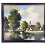 Rik Mulders Signed European Landscape Oil Painting
