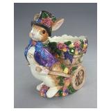 Fitz and Floyd Mayfair Bunny Planter