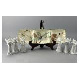Zrike Hand-Painted Ceramic Serving Tray