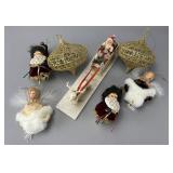 Christmas Ornaments and Santa Sleigh