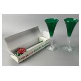 Department 56 Glassware And Candle Snuffer Set