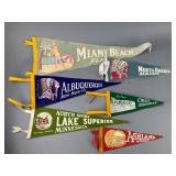 Vintage Travel Souvenir Felt Pennants