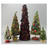 Five Tabletop Christmas Trees