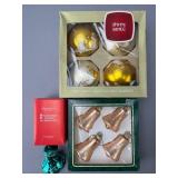 Grouping of Glass Christmas Ornaments