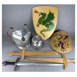 Medieval-Style Toy Armor and Weapons Set