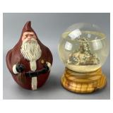 Santa Claus Bank and Snow Globe