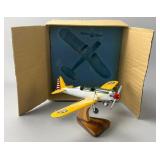 Model Airplane with Wooden Base